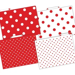 Barker Creek File Folder Set, 1/3-Cut Tab, Letter Size, Red & White Dot, 24/Set (4392)