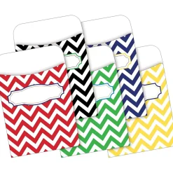 Barker Creek Folder & Pocket Set, 1/3-Cut Tab, Letter Size, Chevron Nautical, 42/Set (4416)