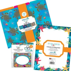 Barker Creek Get Organized File Folder Set, 1/3-Cut Tab, Letter Size, Kai Ola Starfish, 107/Set (149)