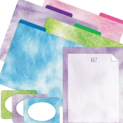 Barker Creek Get Organized File Folder Set, 1/3-Cut Tab, Letter Size, Tie-Dye & Ombré, 107/Set (130)