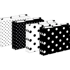 Barker Creek Get Organized File Folder Set, 1/3-Cut Tab, Letter Size, Black & White Dot, 107/Set (136)