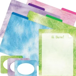 Barker Creek Get Organized File Folder, 1/3-Cut Tab, Letter Size, Tie-Dye & Ombré, 107/Set (132)