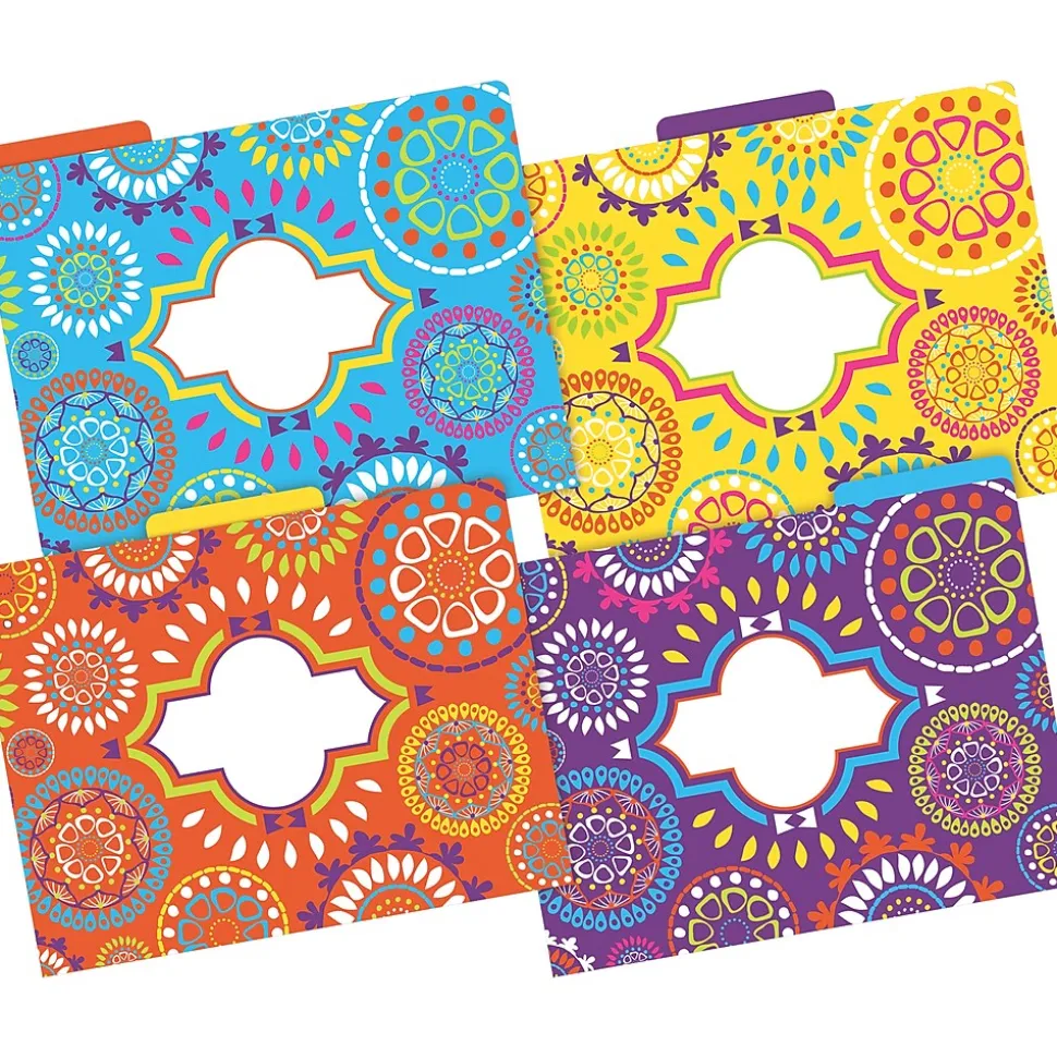 Barker Creek Moroccan File Folder, 1/3-Cut Tab, Letter Size, Assorted, 36/Set (4401)