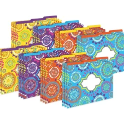 Barker Creek Moroccan File Folder, 1/3-Cut Tab, Letter Size, Assorted, 24/Set (4400)