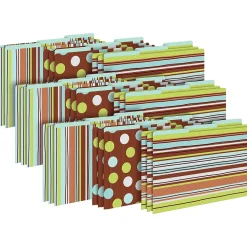 Barker Creek Ribbon by the Yard Legal-Size File Folders, Multi-Design Set, 27/Set (BC3904)