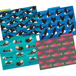 Barker Creek Sea & Sky File Folder, 1/3-Cut Tab, Letter Size, Assorted, 36/Set (4405)