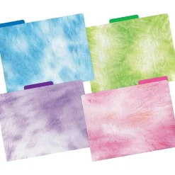 Barker Creek Tie-Dye & Ombré File Folder, 1/3-Cut Tab, Letter Size, Assorted, 12/Pack (2014)