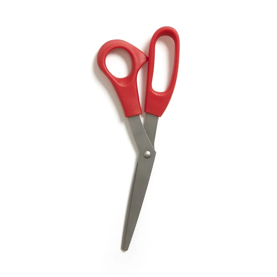 BASELINE™ 8" Stainless Steel Scissors, Blunt Tip, Red (55829)