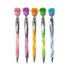 Baudville Tie-Dye Mood Retractable Pens, Black Ink, 5/Pack (94380)
