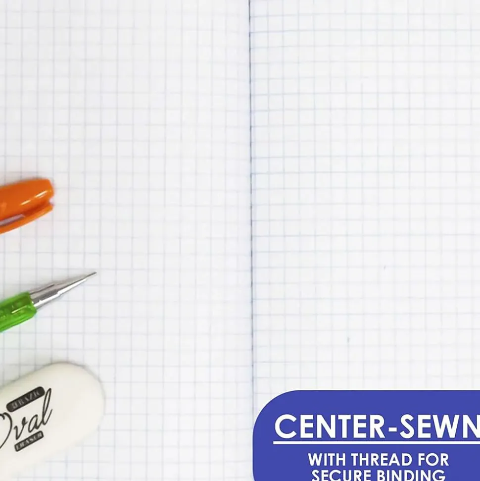 Bazic 1-Subject Composition Notebooks, Quad-Ruled, 100 Sheets, Multicolor, 6/Bundle (BAZ5052-6)