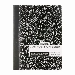 Bazic 1-Subject Composition Notebooks, College Ruled, 100 Sheets, Multicolor, 12/Bundle (BAZ5050-12)
