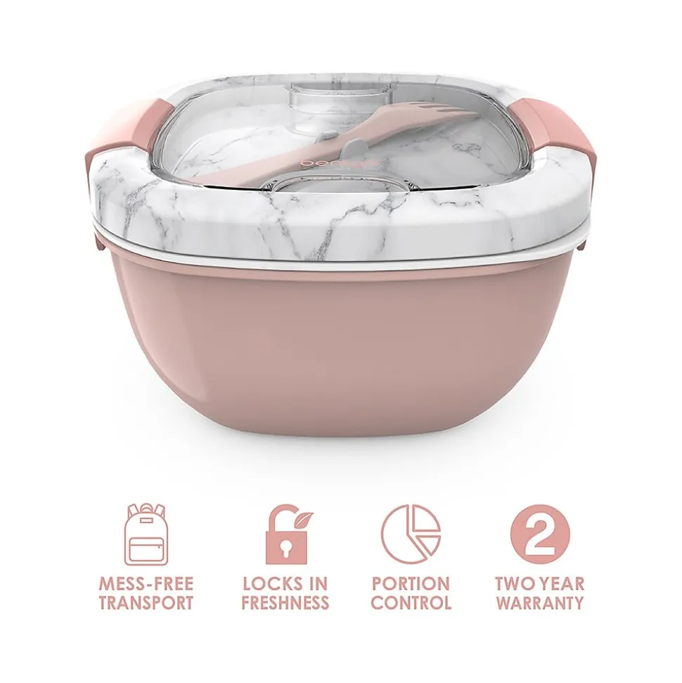 bentgo Salad Container, Blush Marble, 54 oz. (BGOSAL-M)