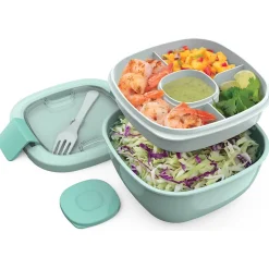 bentgo Salad Container, Coastal Aqua, 54 oz. (BGOSAL-CA)