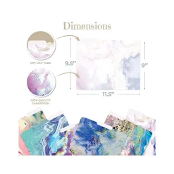 Better Office Abstract Art Heavyweight File Folders, 1/3-Cut Tab, Letter Size, Assorted Colors, 12/Pack (80012-12PK)