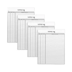 Better Office Activity Log Notepad, 8.5" x 11", Ruled, White, 50 Sheets/Pad, 4 Pads/Pack (25837-4PK)