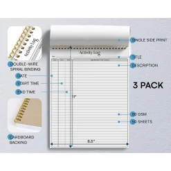 Better Office Activity Log Notepad & Refill, 8.5