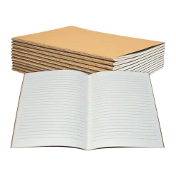 Better Office Composition Notebooks, 5.5" x 8.3", Narrow Ruled, 30 Sheets, Kraft, 12/Pack (25020-12PK)