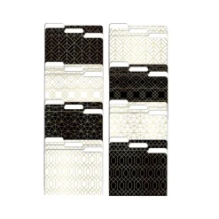 Better Office Geometric Gold Foil Heavyweight File Folders, 1/3-Cut Tab, Letter Size, Assorted Colors, 24/Pack (80021-24PK)