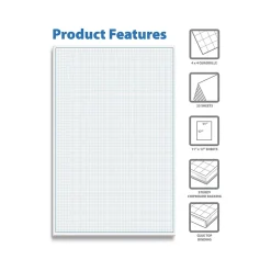 Better Office Graph Pad, 11" x 17", Quad-Ruled, White, 25 Sheets/Pad (25600)
