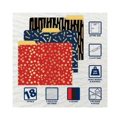 Better Office Heavy-Duty File Folders, 1/3-Cut Tab, Letter Size, Paper Stock, Assorted Colors, 18/Pack (80031-18PK)