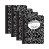 Better Office 1-Subject Composition Notebooks, 7.5" x 9.75", Wide Ruled, 100 Sheets, Black, 12/Pack (25112-12PK)
