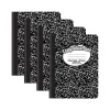 Better Office 1-Subject Composition Notebooks, 7.5" x 9.75", College Ruled, 100 Sheets, Black, 12/Pack (25312-12PK)