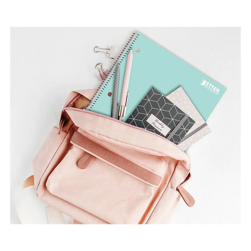 Better Office 1-Subject Notebooks, 8" x 10.5", College Ruled, 70 Sheets, 6/Pack (25726-6PK)