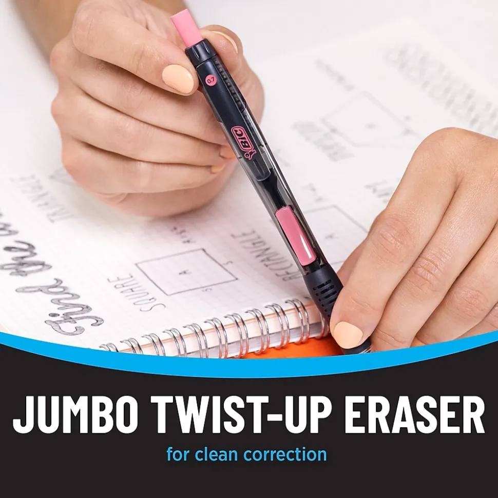 BIC Break-Resistant Mechanical Pencils, 0.7mm, #2 Medium Lead, 4/Pack (MV7PRP4-BLK)