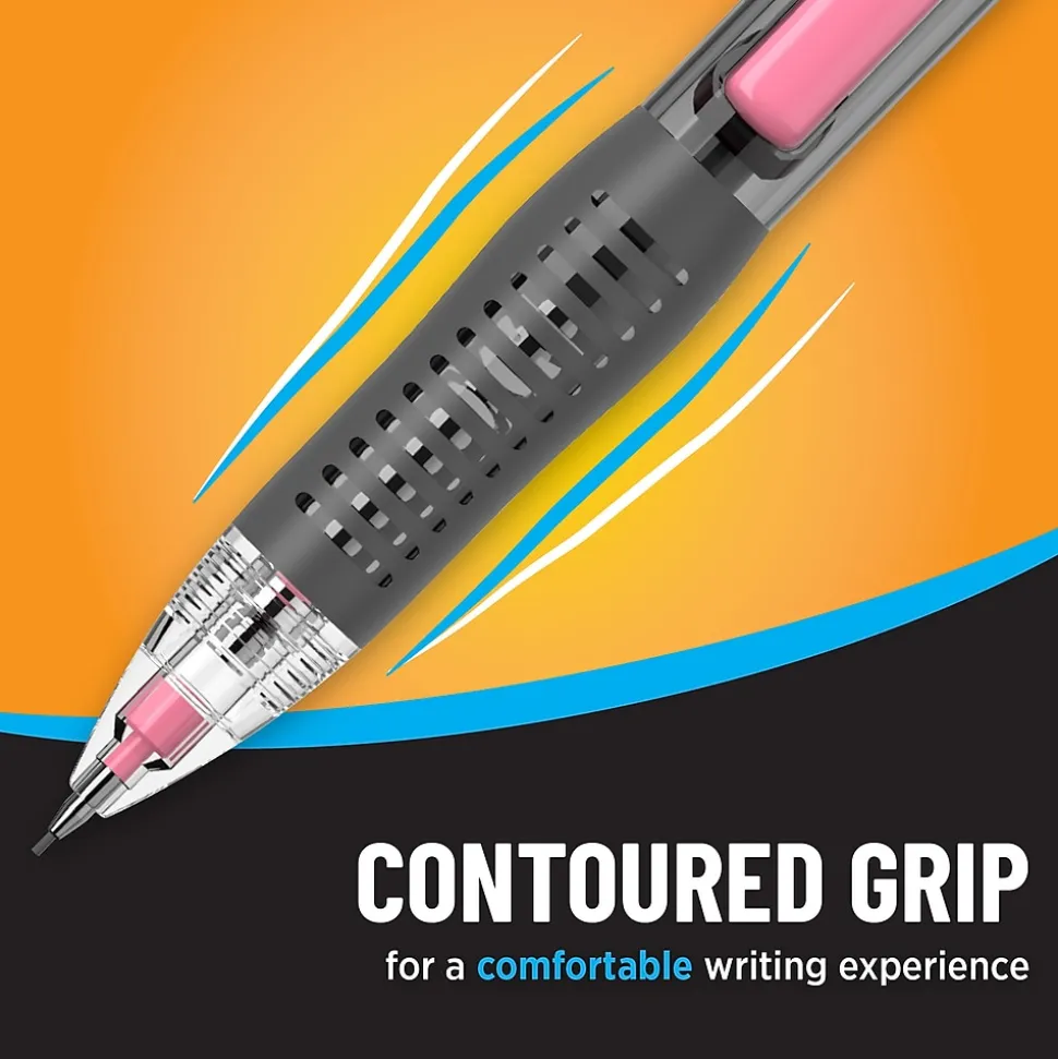 BIC Break-Resistant Mechanical Pencils, 0.7mm, #2 Medium Lead, 4/Pack (MV7PRP4-BLK)