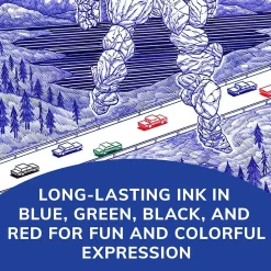 BIC 4-Color Retractable Ballpoint Pen, Medium Point, 1.0mm, Multicolor, Dozen (MM11-AST)