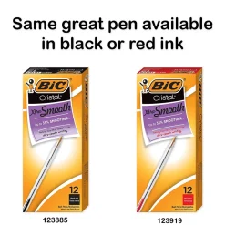 BIC Cristal Ballpoint Pens, Medium Point, Blue Ink, Dozen (10126/MS11BL)