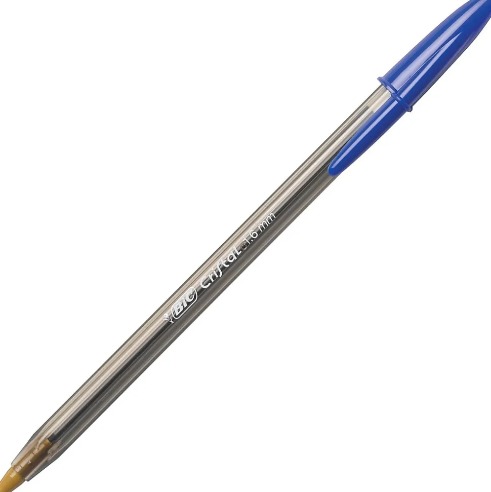 BIC Cristal Xtra-Bold Ballpoint Pens, Bold Point, 1.6mm, Blue Ink, 24/Pack (MSBP241-BLU)