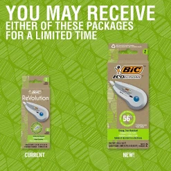 BIC Ecolutions Wite-Out Brand Correction Tape, White, 2/Pack (WOET21-WHI)