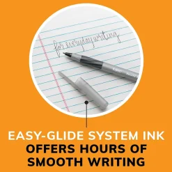 BIC Round Stic Grip Xtra Comfort Ballpoint Pens, Fine Point, 0.8mm, Black Ink, Dozen (13902)