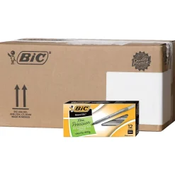 BIC Round Stic Xtra Precision Ballpoint Pens, Fine Point, Black, 432/Carton (GSF11BLKCT)
