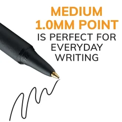 BIC Soft Feel Retractable Ballpoint Pens, Medium Point, Blue Ink, Dozen (SCSM11BLU)