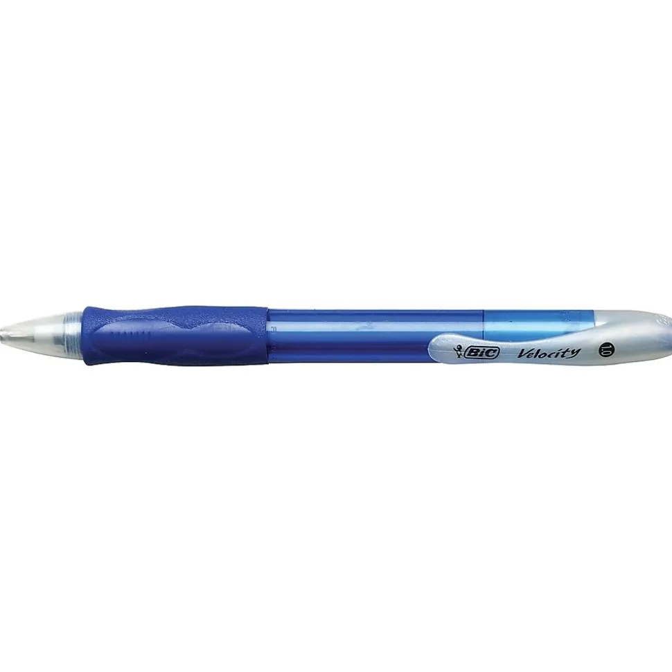 BIC Velocity Retractable Ballpoint Pens, Medium Point, Blue Ink, Dozen (16263/VLG11BL)