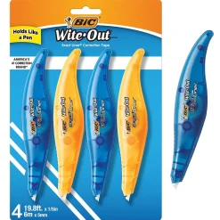 BIC Wite-Out Exact Liner Correction Tape, White, 4/Pack (WOELP418)