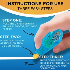 BIC Wite-Out Mini Correction Tape, White, Dozen (WOTM11-WHI)