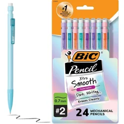 BIC Xtra Smooth Pastel Edition Mechanical Pencil, 0.7mm, #2 Medium Lead (MPNP24-BLK)