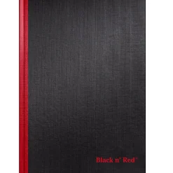 Black N' Red 1-Subject Professional Notebooks, 8.25" x 11.75", Wide Ruled, 96 Sheets, Black (JDK-D66174)