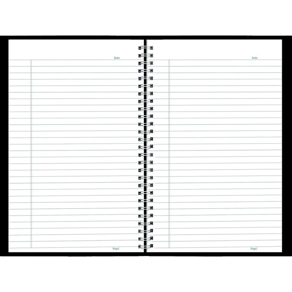 Blueline DuraFlex 1-Subject Professional Notebooks, 6" x 9.375", College Ruled, 80 Sheets, Black (B40.81)