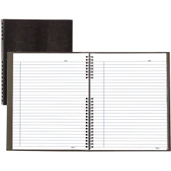 Blueline NotePro 1-Subject Professional Notebooks, 8" x 11", Wide Ruled, 75 Sheets, Black (REDA10150BLK)