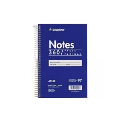 Blueline Notes Steno Pad, 6" x 9", Ruled, Blue, 180 Sheets/Pad (AT35B)