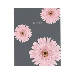 Blueline Pink Daisy NotePro Professional Notebooks, 7.25" x 9.25", College Ruled, 75 Sheets, Gray/Silver (A6016.01)