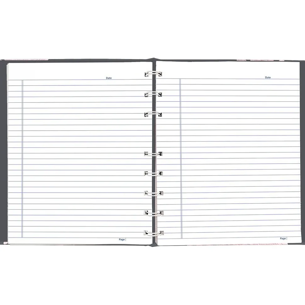 Blueline Pink Daisy NotePro Professional Notebooks, 7.25" x 9.25", College Ruled, 75 Sheets, Gray/Silver (A6016.01)