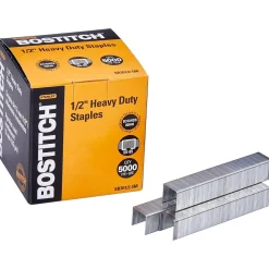 Bostitch 1/2" Length High Capacity Staples, Full Strip, 5000/Box (SB351/2-5M)