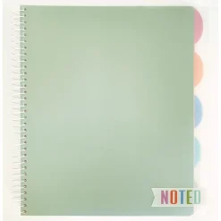 Carolina Pad Noted Premium 5-Subject Subject Notebooks, College Ruled, 150 Sheets, Assorted Colors (17514)
