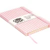 Carpe Diem Ballerina Pink Check Journal, 5.24" x 8.27", Wide-Ruled, Pink/White, 192 Pages (9371-CD)