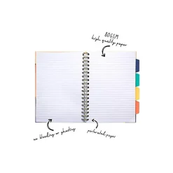 Carpe Diem Floral Love 5-Subject Subject Notebooks, 7.09